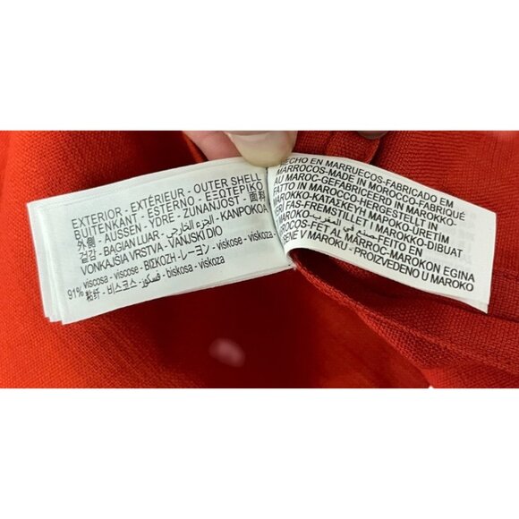 Zara Womens Blazer Suit Jacket Large L Pumpkin orange Lined 2922/041 NWT - Picture 12 of 16